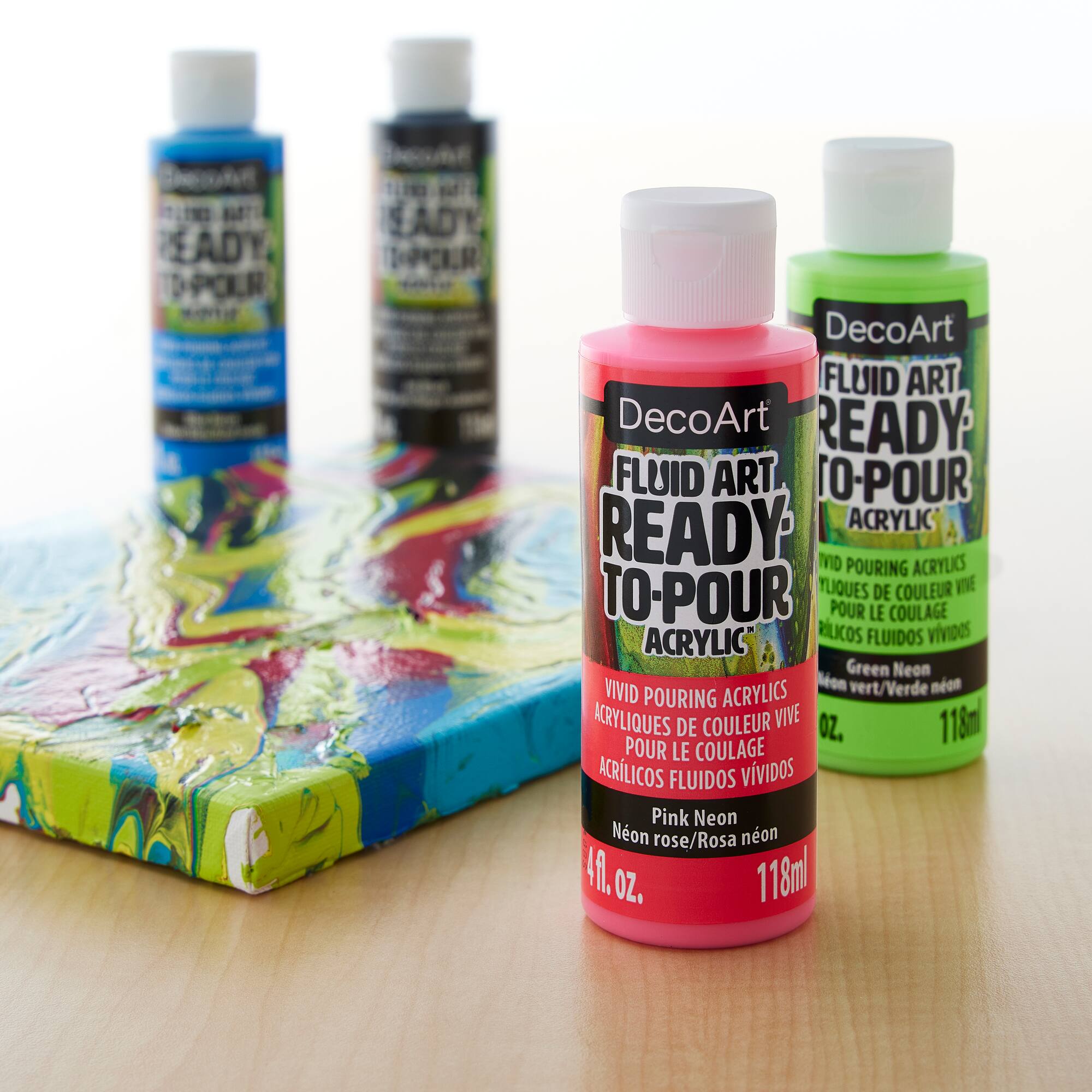 DecoArt® Fluid Art Ready to Pour Acrylic™ Neon Blast Paint Pack